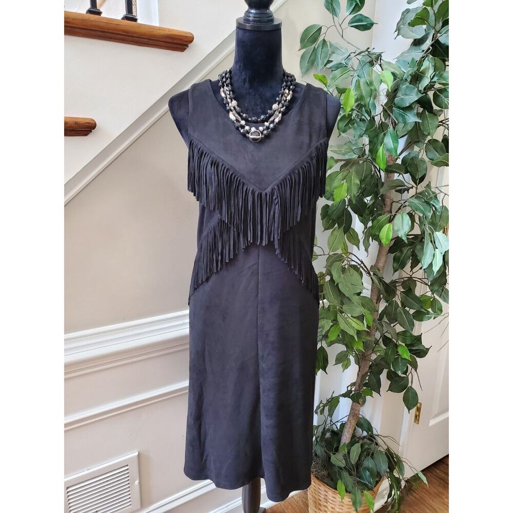 City Chic Women's Black Round Neck Sleeveless Tribal Dance Knee Length Dress 2XL